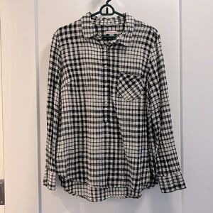 🆕 Merona Quarter Button Flannel Shirt